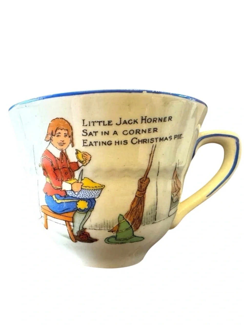VINTAGE H&K Tunstall Little Jack Horner and Picnic Scene Tea Cup Made in England